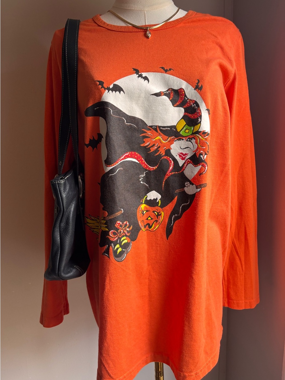Vintage Witch/ Halloween long sleeve tee